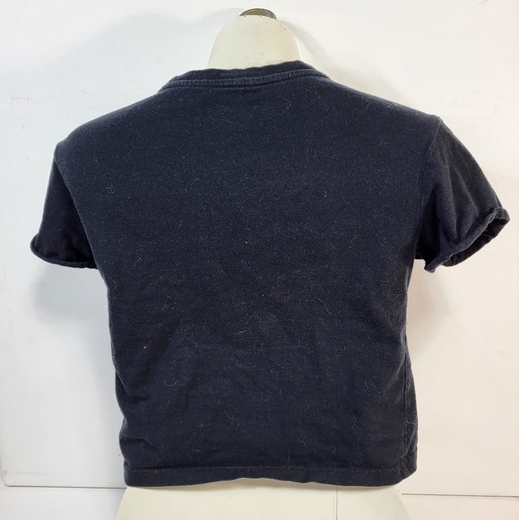 Stranger Things Black T-Shirt/Crop Top - Picture 3 of 7